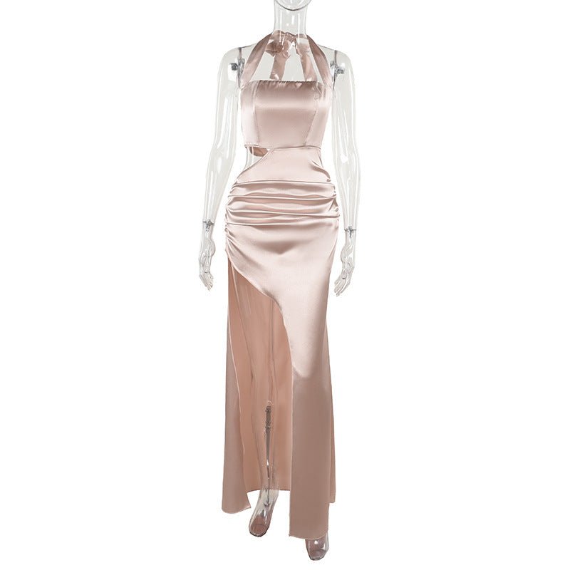 Women's Halter Cut - Out Slit Formal Maxi Dress - Premium Dress for sale
