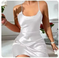 Women's Nightwear Silk Dress - Premium Dresses for sale