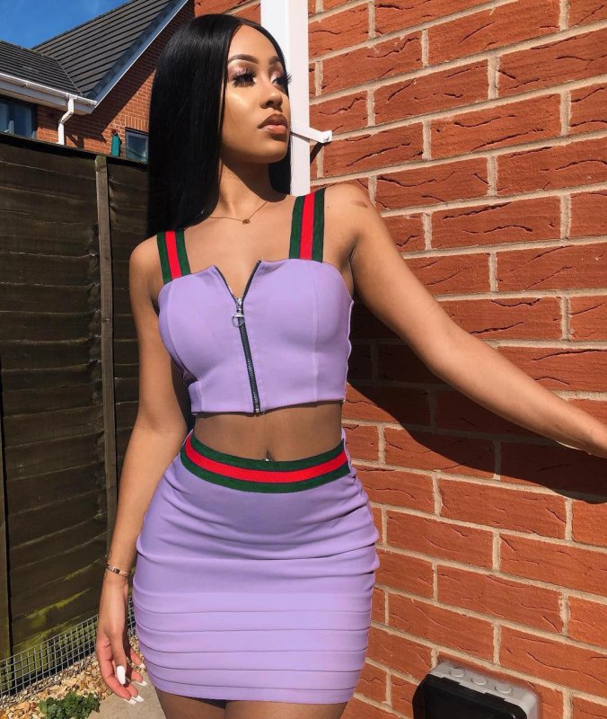 Women's Patchwork Halter Bodycon Mini Skirt – Nightclub Party Dress - Premium Women's Clothing for sale