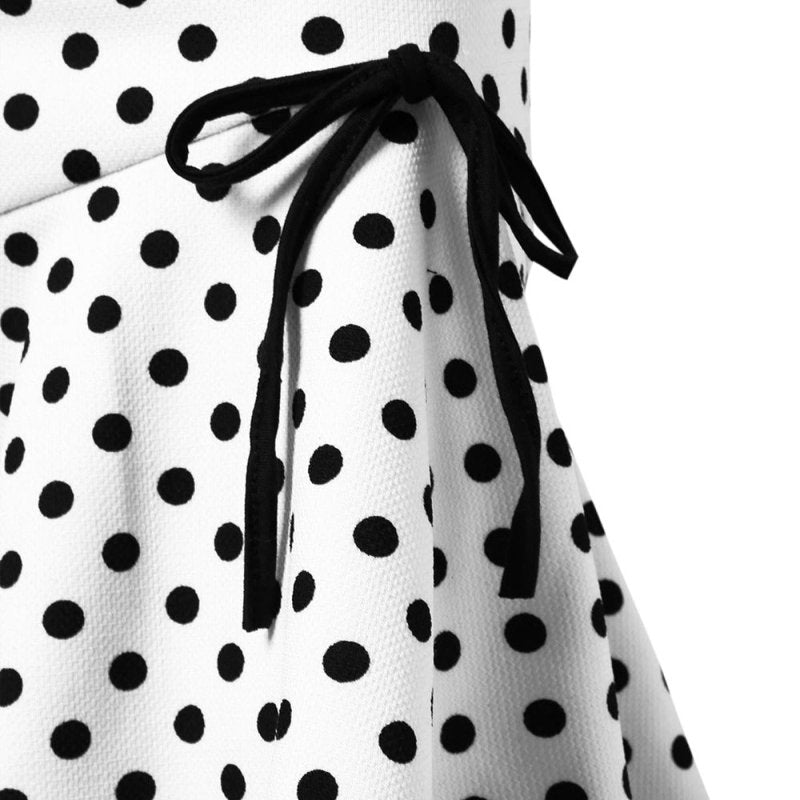 Women's Polka Dot Fishtail Skirt – Slim Fit with Ruffle Detail - Premium Activewear for sale
