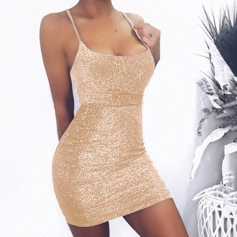 Women's Shiny Satin Slip Mini Dress – Cami Strap Style - Premium Activewear for sale