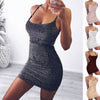 Women's Shiny Satin Slip Mini Dress – Cami Strap Style - Premium Activewear for sale