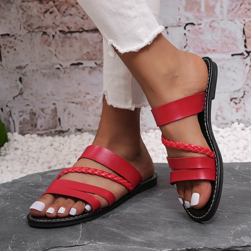 Women's Summer Plus Size Fashion Comfortable Flat Heel Sandals