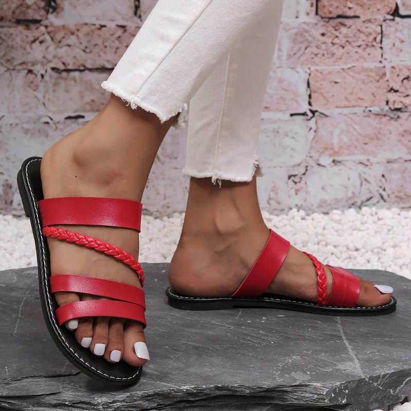 Women's Summer Plus Size Fashion Comfortable Flat Heel Sandals