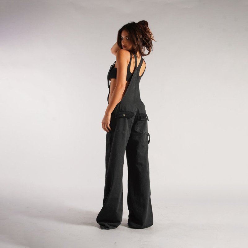 Y2K Zipper Denim Overalls - Loose Suspender Jumpsuit Streetwear - Premium Activewear for sale