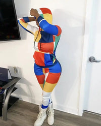 ADFVAT Colorful Plaid Print Two Piece Tracksuit Women Long Sleeve Hooded Top And Fitness Long Pant Casual Sporty Sets ALS165 - Premium Outfit Sets for sale