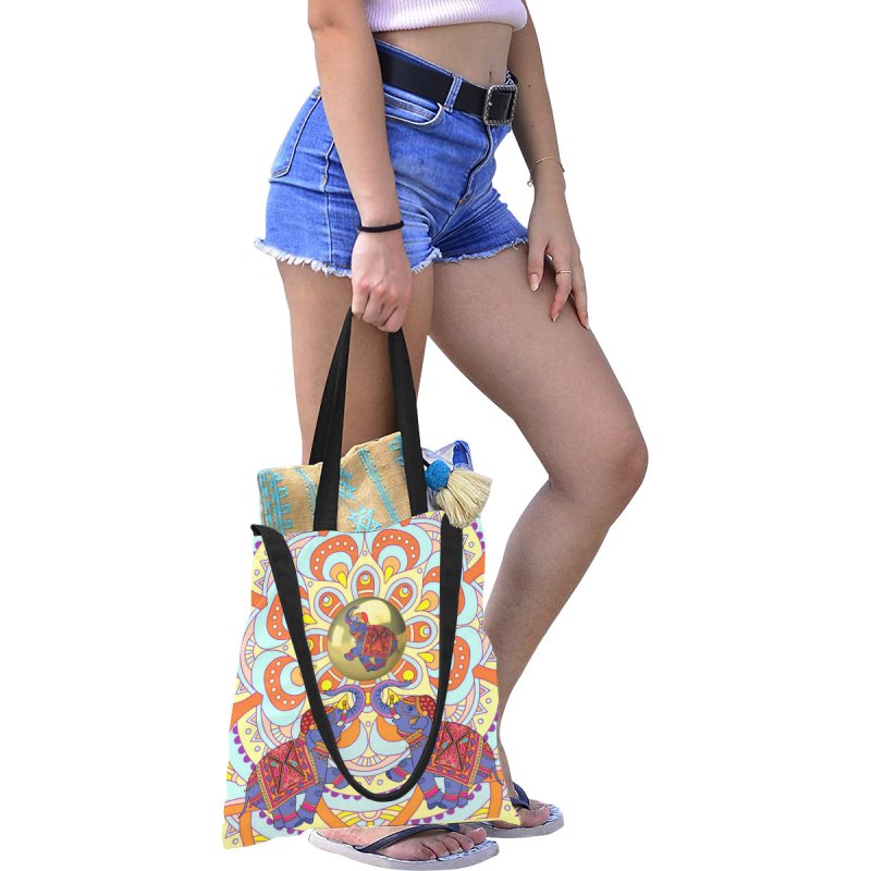 All Over Print Canvas Tote Bag(Model1698)(Medium)- India style