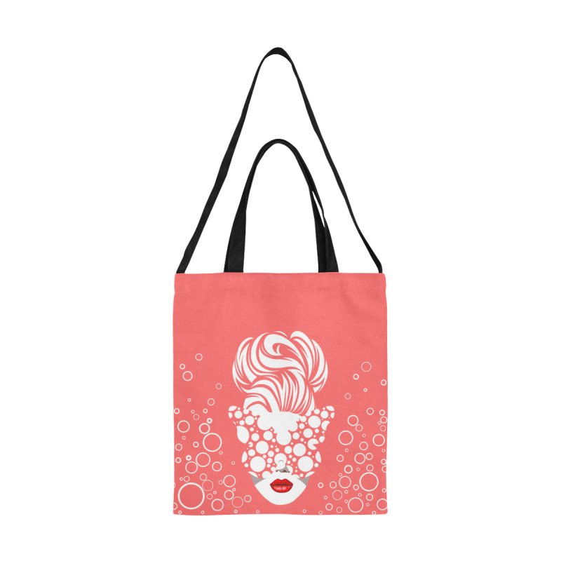 All Over Print Canvas Tote Bag(Model1698)(Medium)- Italy pink