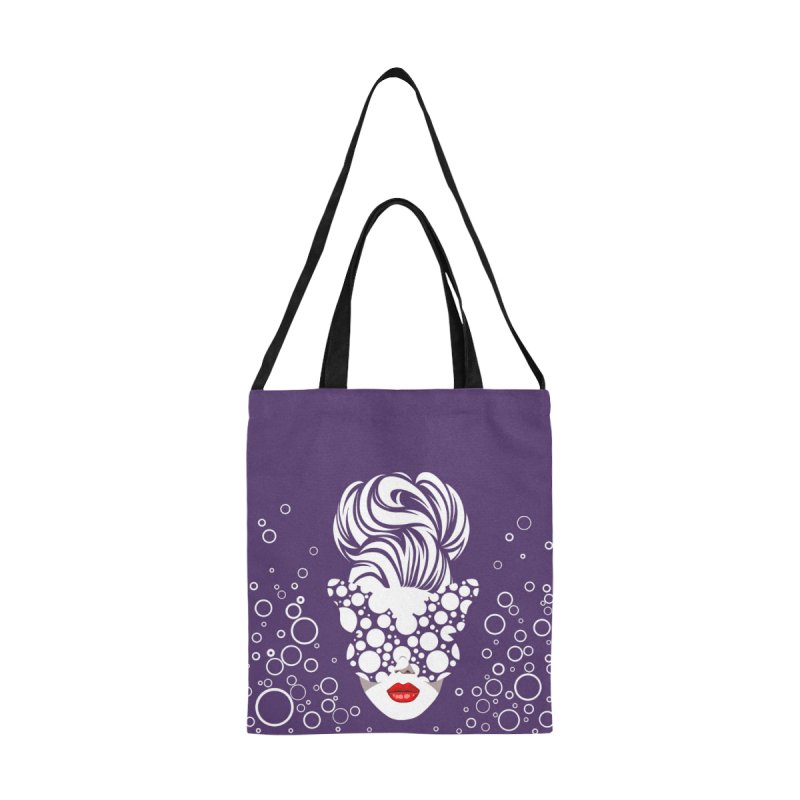 All Over Print Canvas Tote Bag(Model1698)(Medium)- Italy purple