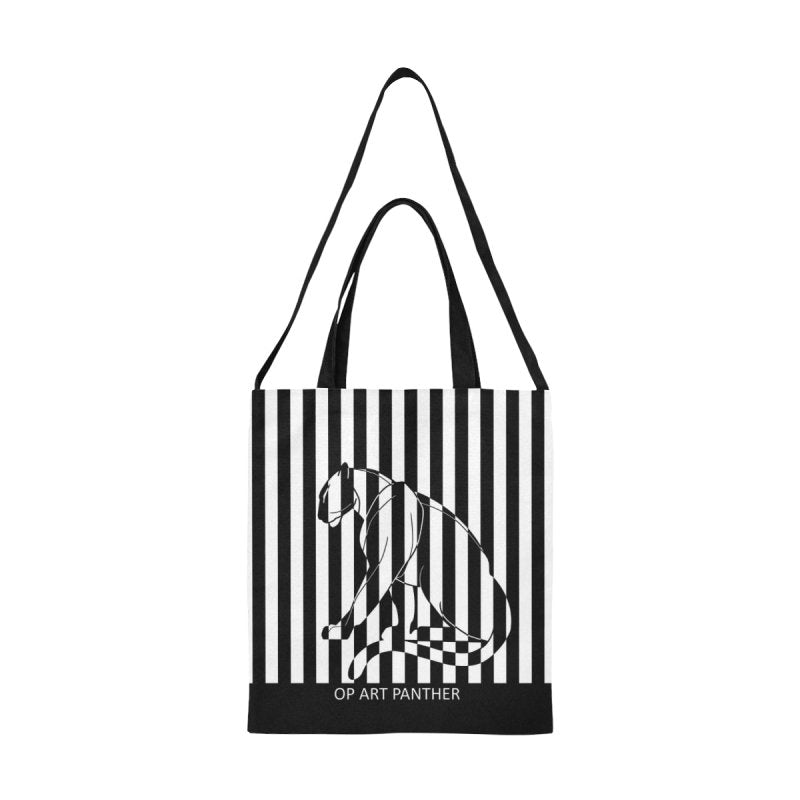 All Over Print Canvas Tote Bag(Model1698)(Medium)- Panther B&amp;W