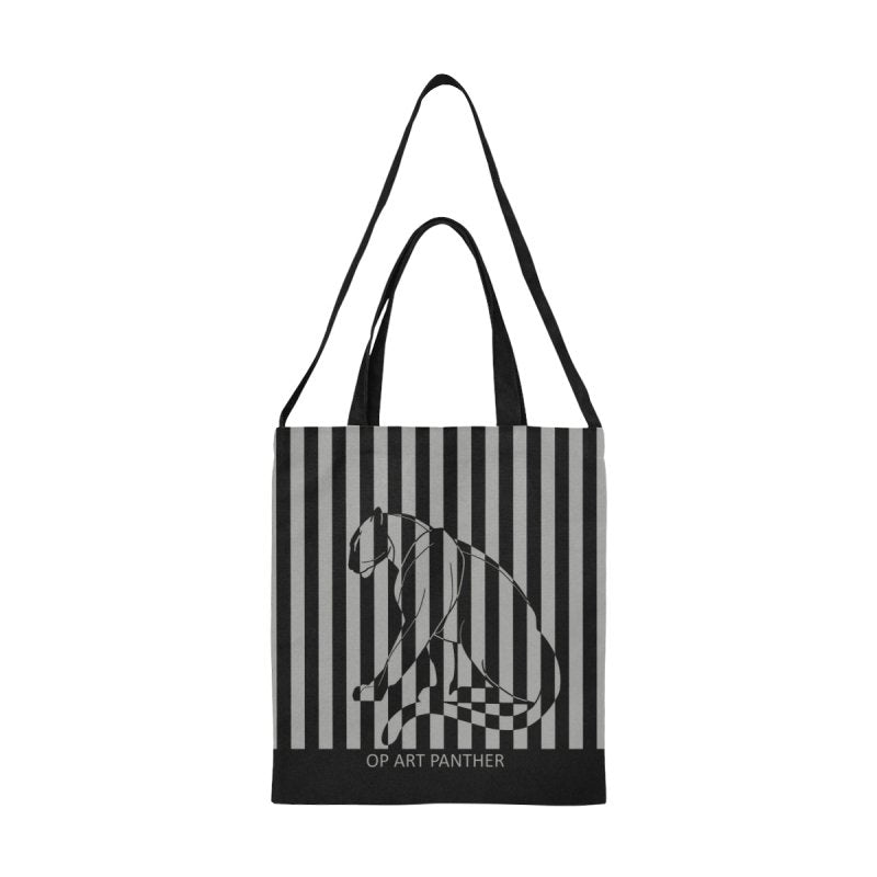 All Over Print Canvas Tote Bag(Model1698)(Medium)- Panther gray