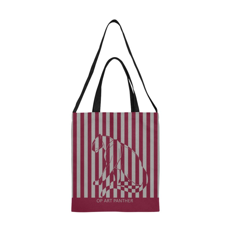 All Over Print Canvas Tote Bag(Model1698)(Medium)- Panther red