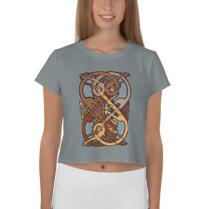 All-Over Print Crop Tee - Celtic Ornament