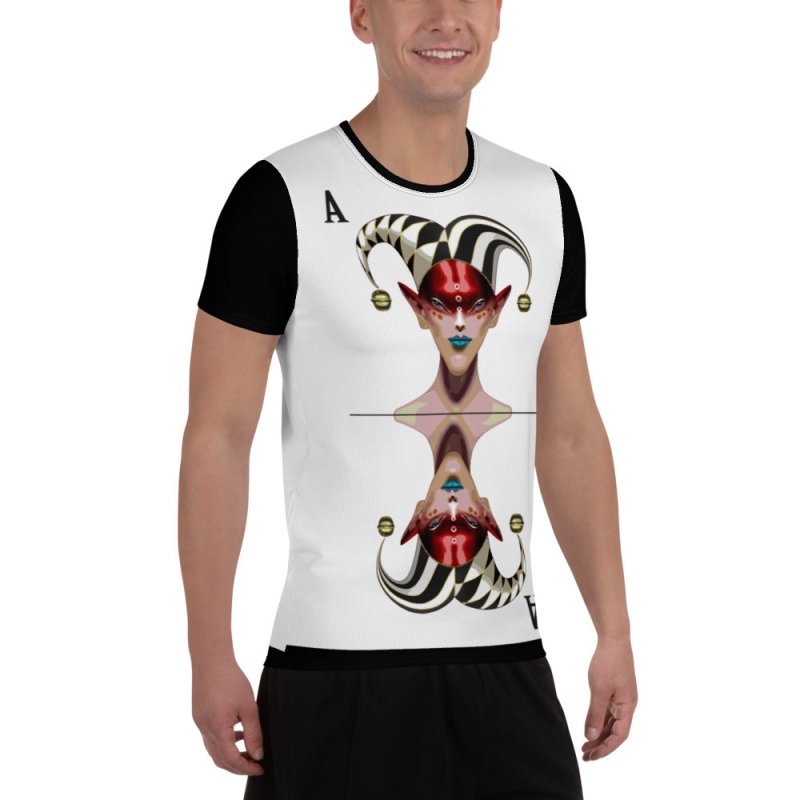 All-Over Print Men's Athletic T-shirt - Avatar Jester crad A