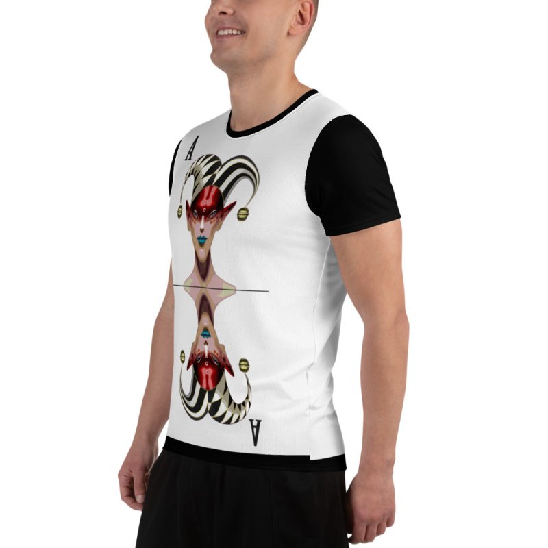 All-Over Print Men&#39;s Athletic T-shirt - Avatar Jester crad A