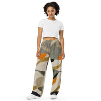 All - over print unisex wide - leg pants - Contemporary Art style - Premium Pants for sale