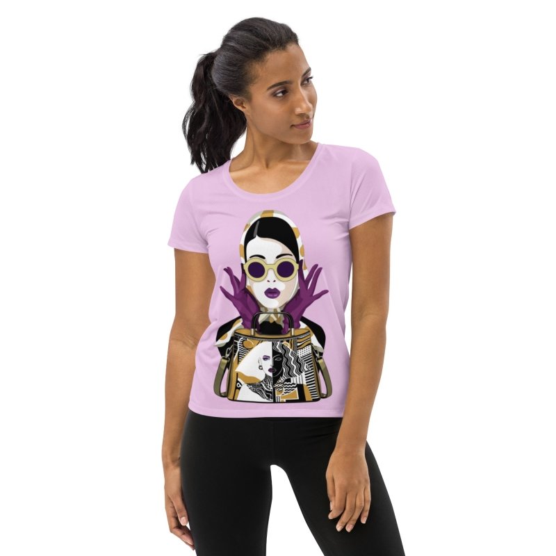 All-Over Print Women&#39;s Athletic T-shirt - Sunglas