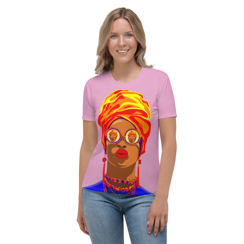 Women's T-shirt - Afro unlimited Dark Pink