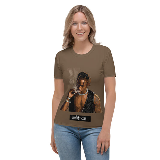 Women's T-shirt - Travis Scott portrait illustration