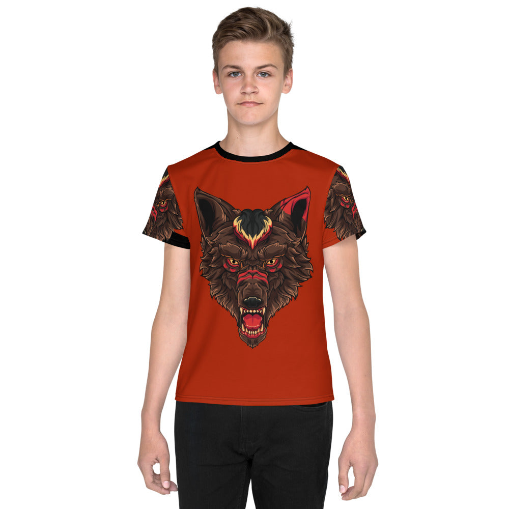 Youth T-Shirt - Red Wolf