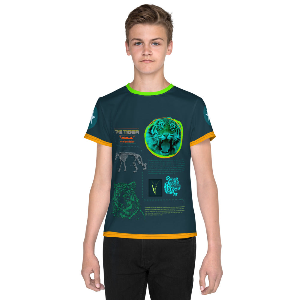 Youth crew neck t-shirt - Protect Nature With Tiger