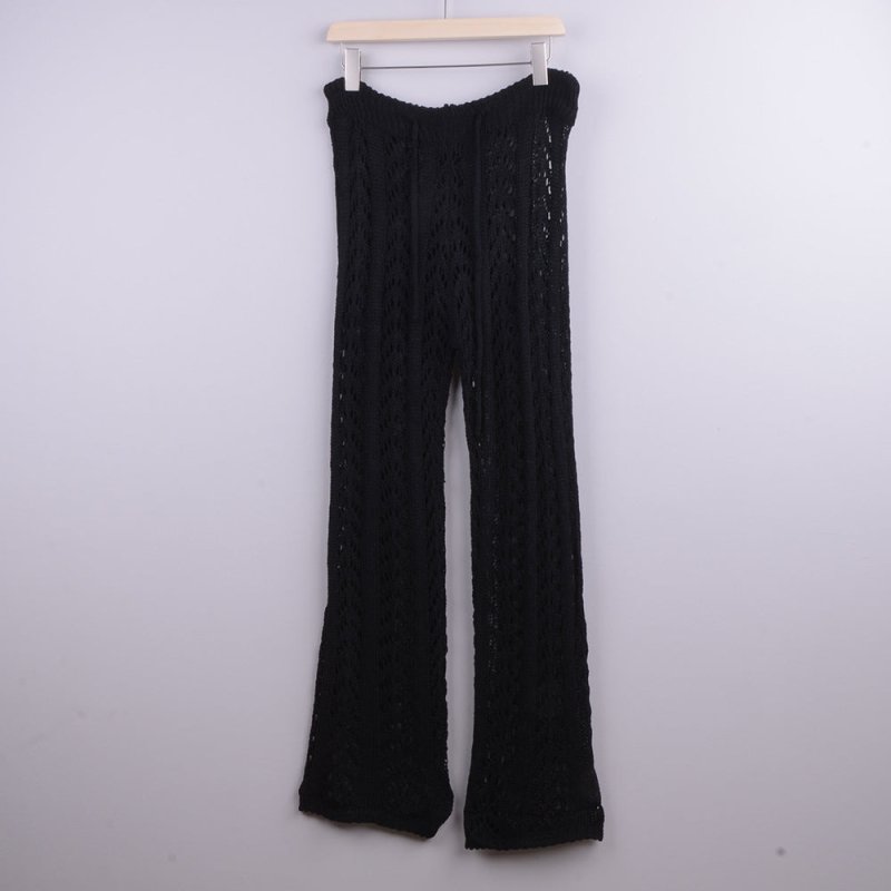 Arrival Hollow Out Hollow Out Cutout out Hand Crochet Loose Wide Trousers Vacation Beach Pants Trousers
