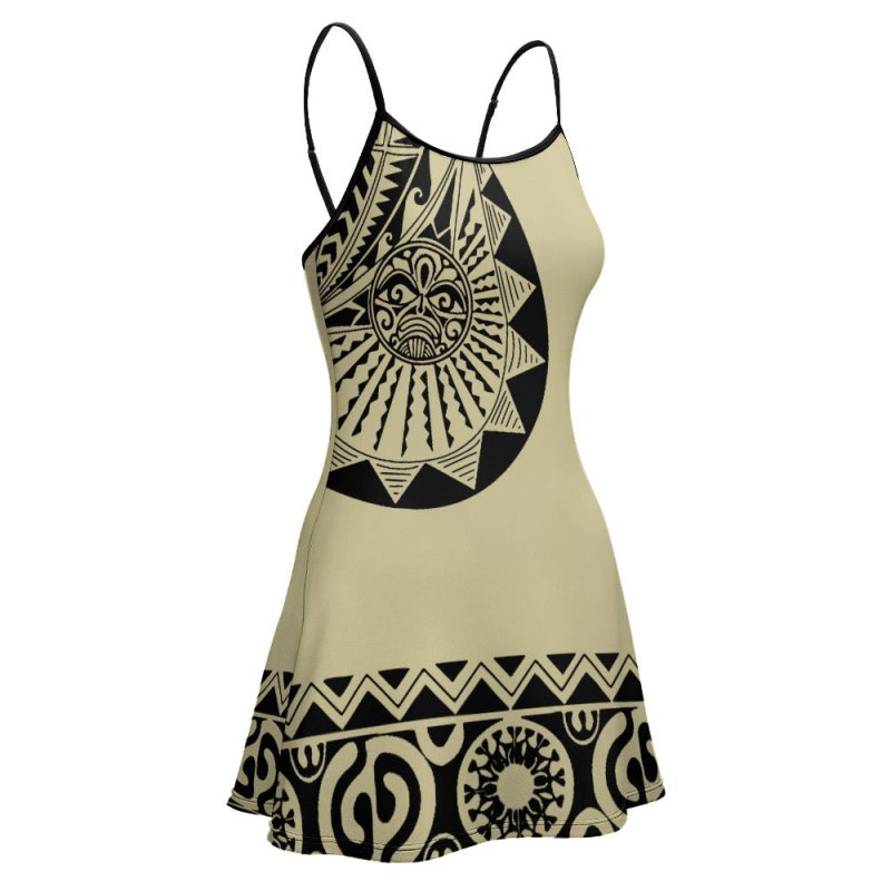 Athletic casual dress - Maori hieratic style graphic