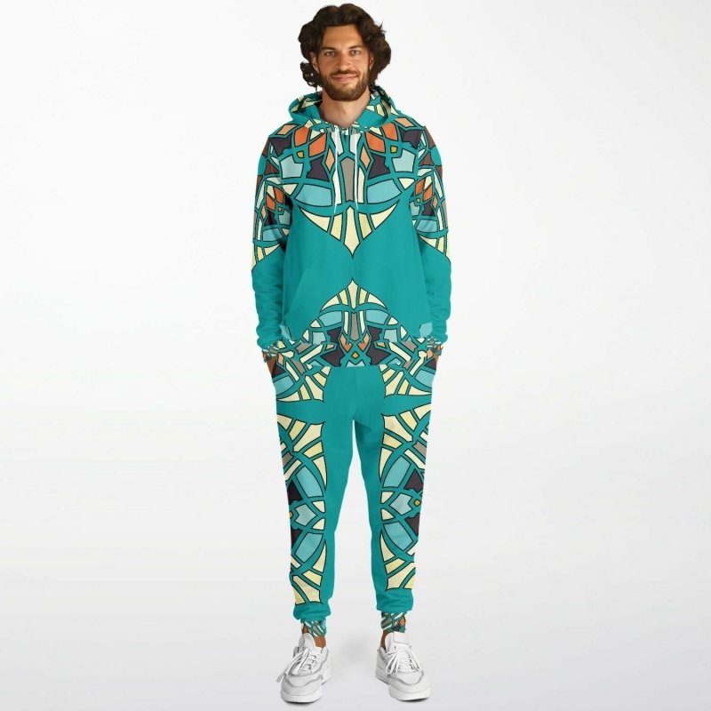 Athletic hoodie jogger combo - Portugal ornament design