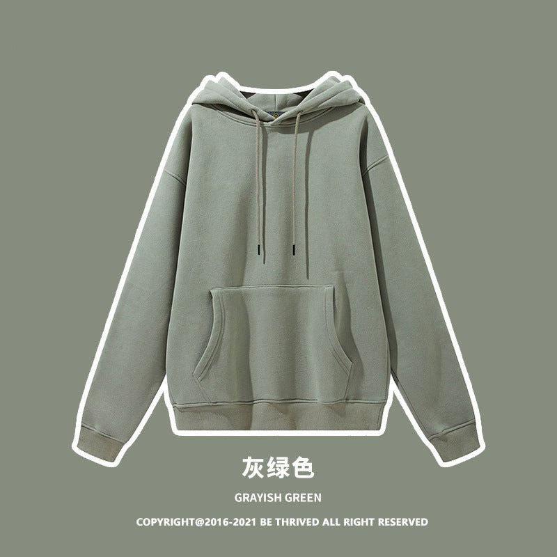Autumn And Winter Fleece Thickened Hooded Solid Color Sweater Sweatpants Hoodie Couple Suit