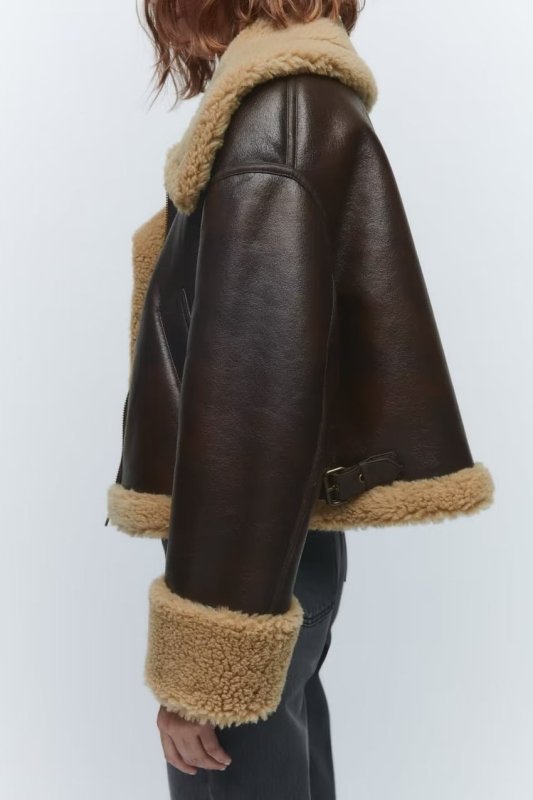 Autumn Winter Women Artificial Fur Effect Short Coat