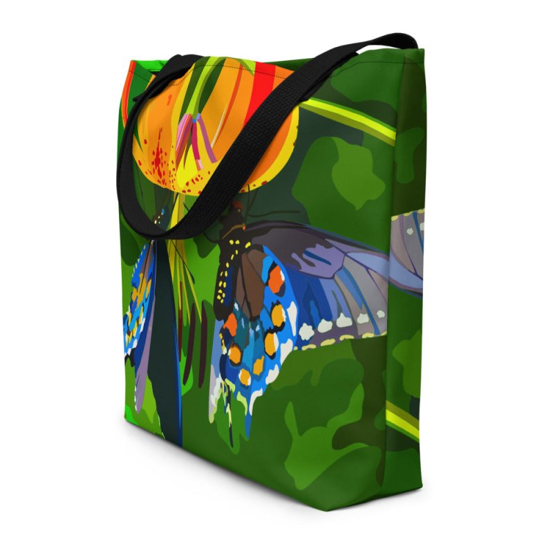 Beach Bag - Butterfly Large inside pocket
