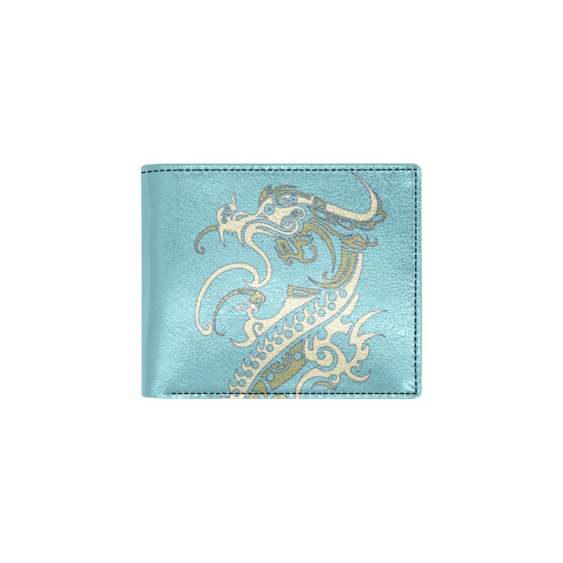 Bifold Wallet With Coin Pocket(Model1706)- Dragon head
