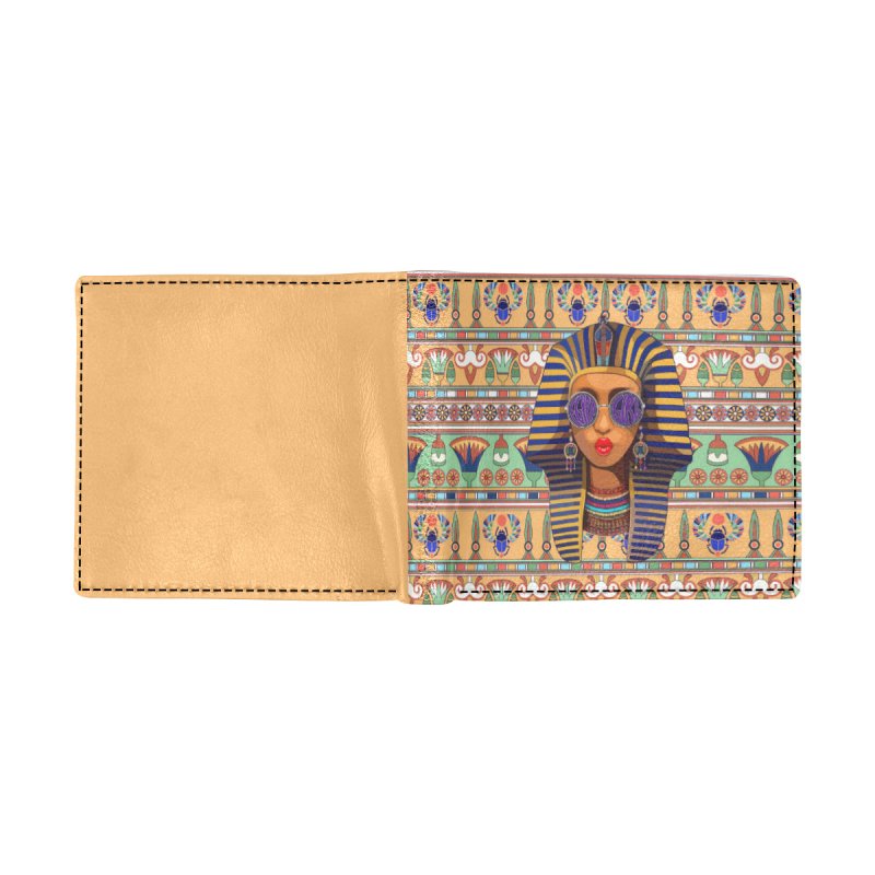 Bifold Wallet With Coin Pocket(Model1706)- Egypt style full
