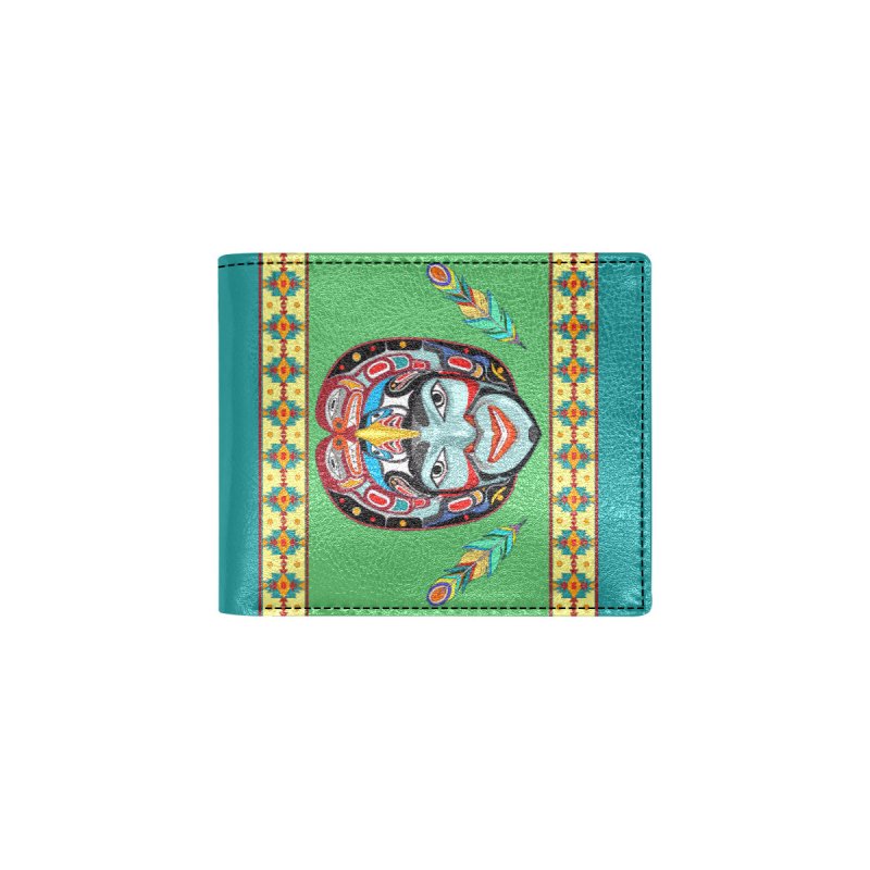 Bifold Wallet With Coin Pocket(Model1706)- Indian style decoration