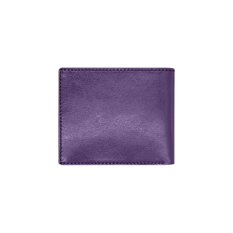 Bifold Wallet With Coin Pocket(Model1706)- Italy Purple