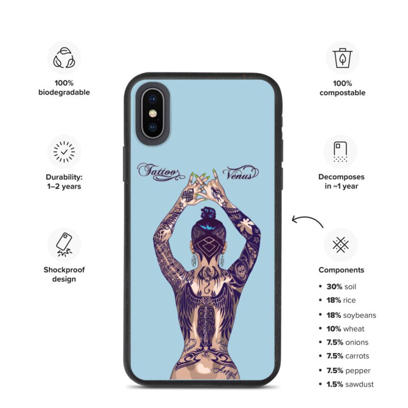 Biodegradable phone case - Tattoos Venus