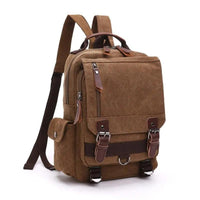 Canvas Backpack Men Travel Back Pack Multifunctional Shoulder Bag