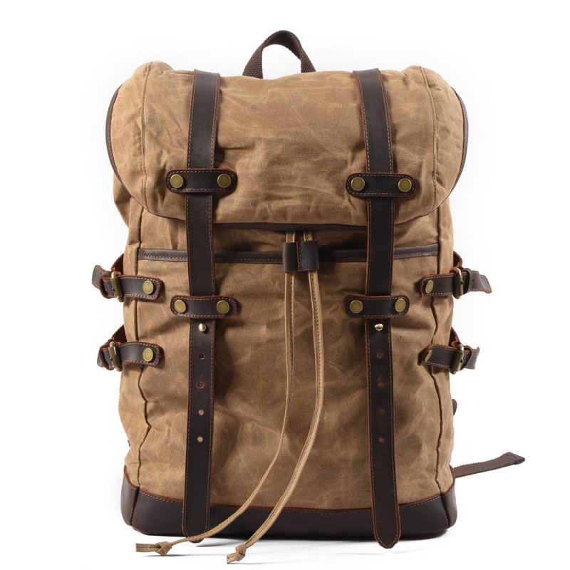 Canvas Men Bag Casual Shoulder Backpack Men Waterproof Outdoor Travel Bag Student Schoolbag