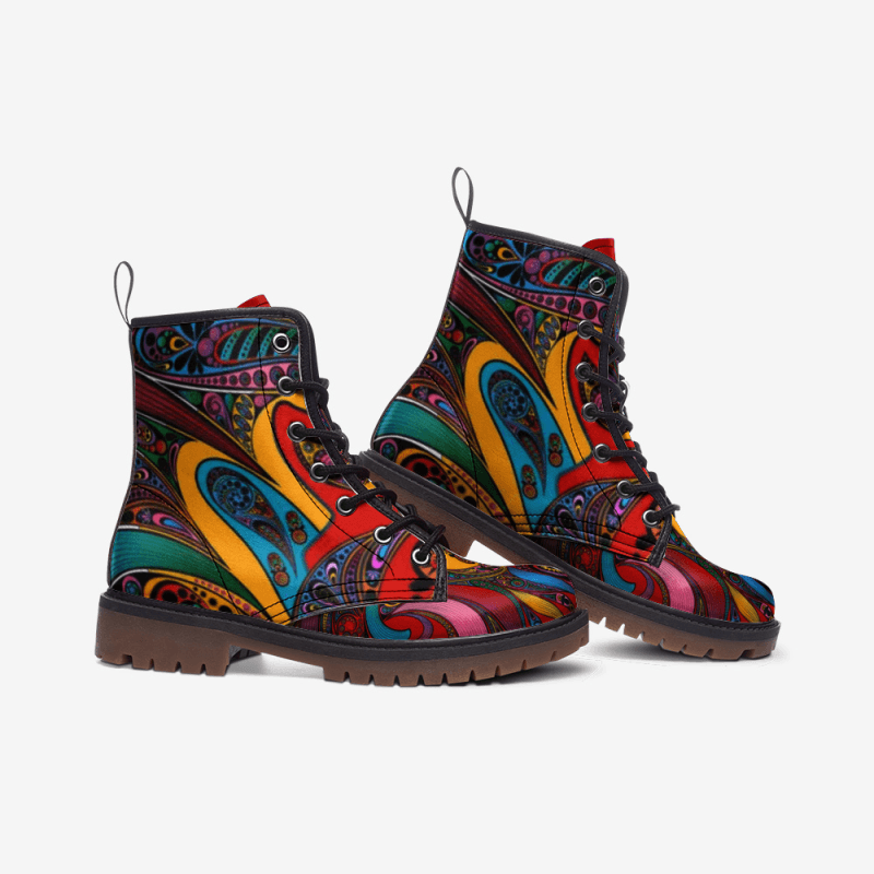 Casual Leather Lightweight boots MT - Graphic ornament full color
