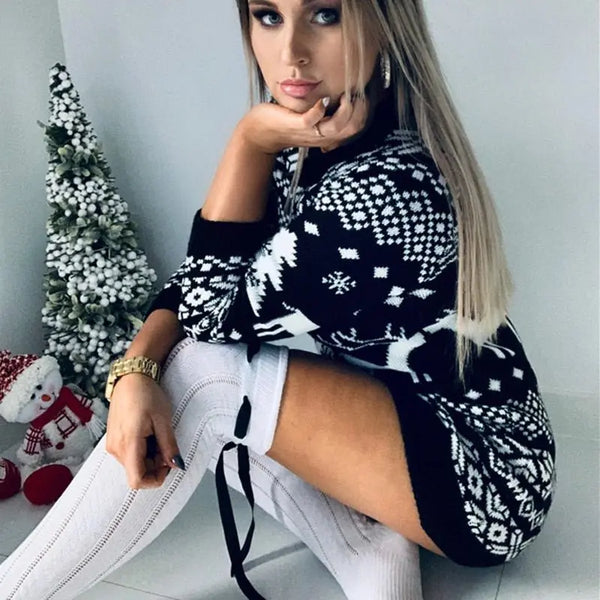 Christmas Dresses Ladies Christmas Print A - line Mini Dress - Premium Underwear & Socks for sale