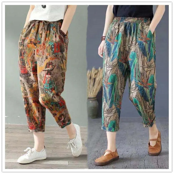 Cotton Linen Harem Women Pants Summer Fashion