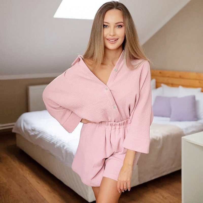 Cotton Pajamas For Women Sets Suit