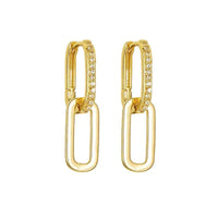 Creative Stud Earrings Inlaid Zircon Long Earrings Women Copper Earrings Internet Celebrity