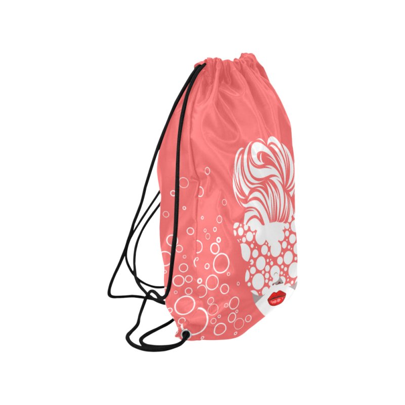 Drawstring Bags (Model 1604) (Medium)- Italy pink