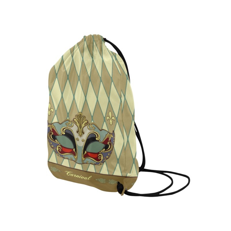 Drawstring Bags (Model 1604) (Medium)- Mask gold