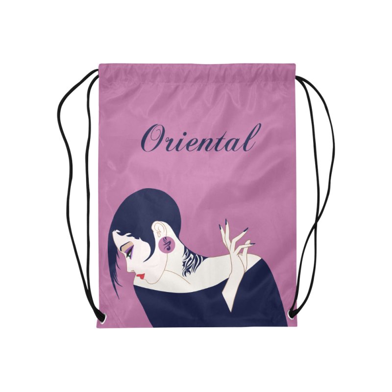 Drawstring Bags (Model 1604) (Medium)- Oriental