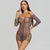 Erotic Pajamas Seven Colorful Long-Sleeved Package Hip One-Piece Mesh Clothes Sexy Uniform Temptation Erotic Short Skirt