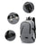 Fashion man laptop backpack usb charging computer backpacks casual style bag large male business travel bag backpack