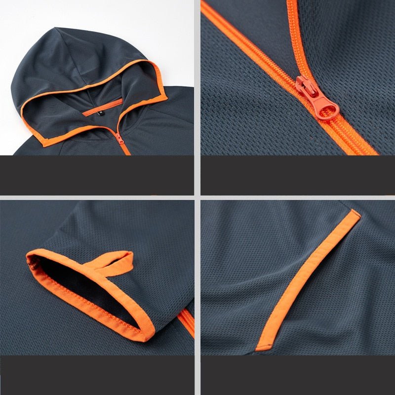Fishing Men Clothes Tech Hydrophobic Clothing Brand Listing Casual kleding Outdoor Camping Hooded Jackets Ice silk Waterproof