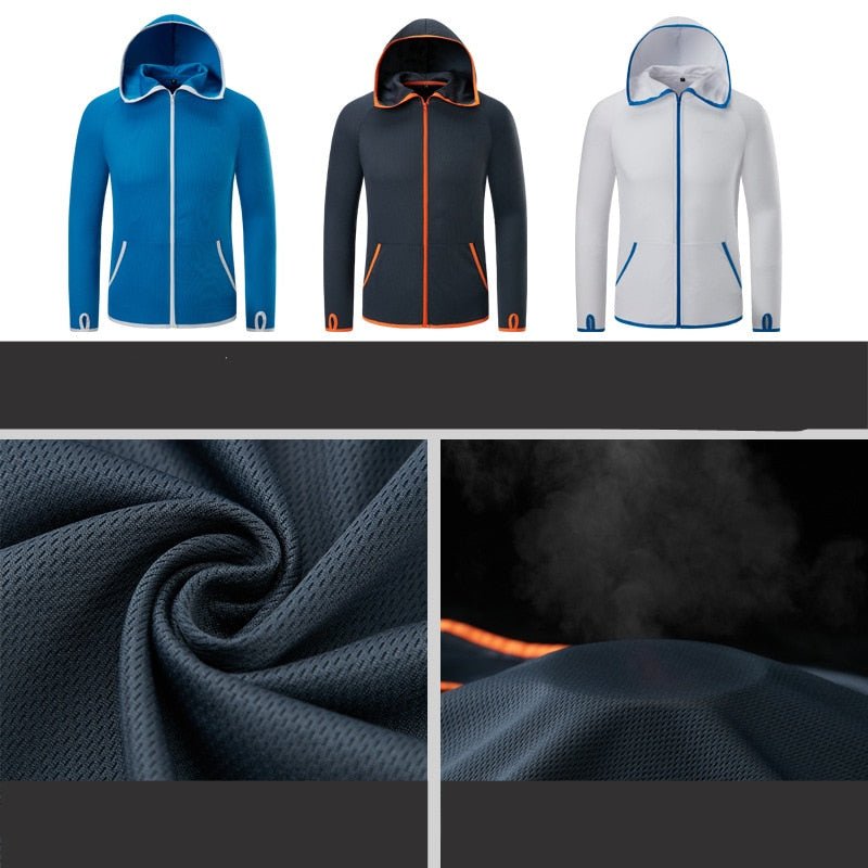 Fishing Men Clothes Tech Hydrophobic Clothing Brand Listing Casual kleding Outdoor Camping Hooded Jackets Ice silk Waterproof